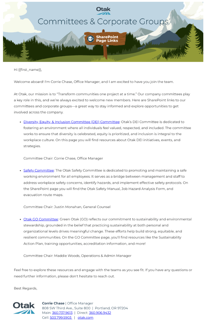SharePoint: Committees & Corp Groups